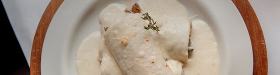 canelones setas almendras