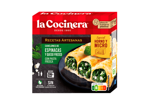 Canelones de Espinacas y queso