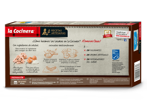 Lasaña atún La Cocinera