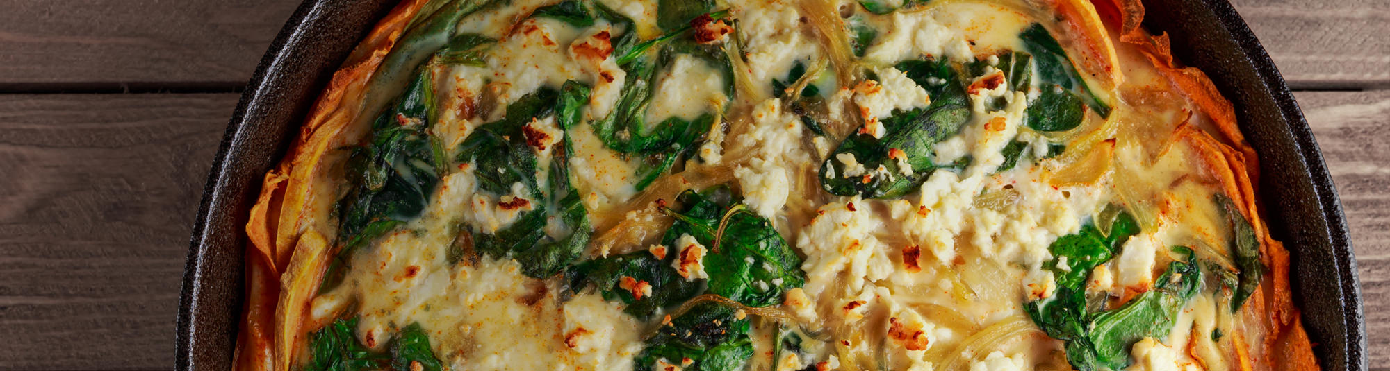 quiche con queso gratinado